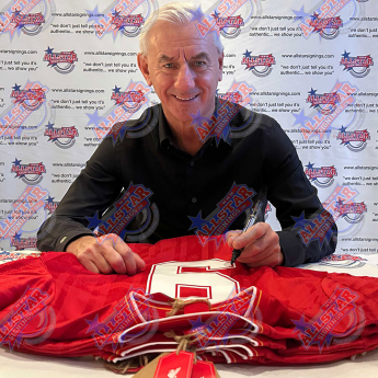 Легенди фланелка с рамка Liverpool FC 1986 Rush Signed Shirt (Framed)