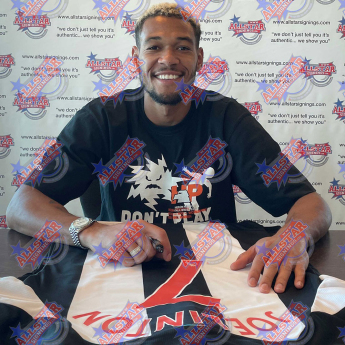 Легенди фланелки с рамка Newcastle United FC 2021-2022 Bruno Guimaraes & Joelinton Signed Shirts (Dual Framed)