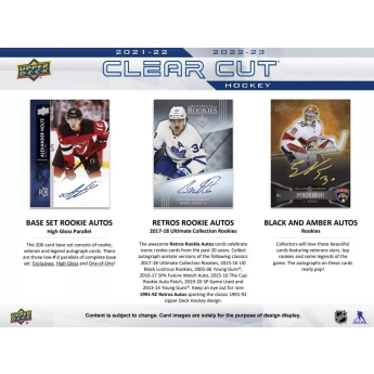 NHL кутии хокей карти NHL 2022-23 Upper Deck Clear Cut Hobby Box