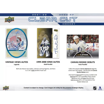 NHL кутии хокей карти NHL 2022-23 Upper Deck Clear Cut Hobby Box