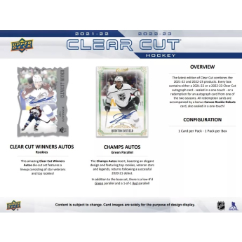 NHL кутии хокей карти NHL 2022-23 Upper Deck Clear Cut Hobby Box