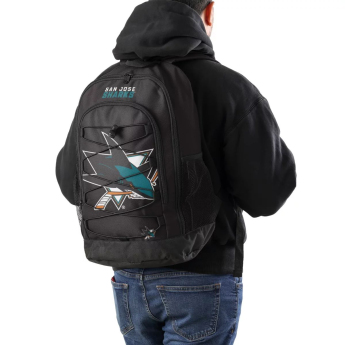 San Jose Sharks раница FOCO Big Logo Bungee Backpack