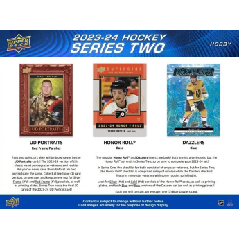 NHL кутии хокей карти NHL 2023-24 Upper Deck Series 2 Tin Box