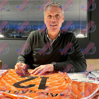 Легенди фланелка с рамка Netherlands1988 Van Basten Retro Signed Shirt (Framed)