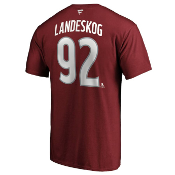 Colorado Avalanche мъжка тениска Gabriel Landeskog #92 Stack Name & Number T-Shirt