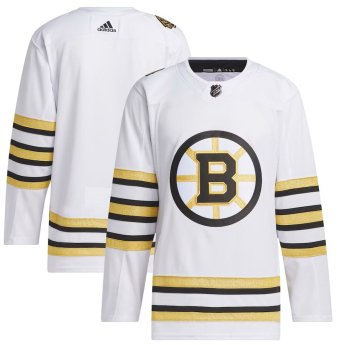Boston Bruins хокейна фланелка adidas White 100th Anniversary Primegreen Authentic Jersey
