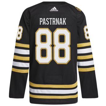 Boston Bruins хокейна фланелка David Pastrnak #88 adidas Black 100th Anniversary Primegreen Authentic