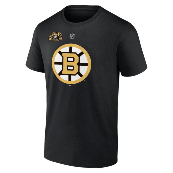 Boston Bruins мъжка тениска 100th Anniversary Stack Logo Name & Number