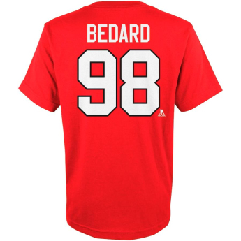 Chicago Blackhawks детска тениска Connor Bedard #98 Player Name & Number Red