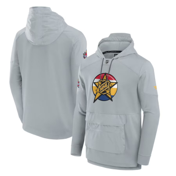 NHL продукти мъжки суитшърт с качулка 2024 NHL All-Star Game Authentic Pro Tech Fleece Gray