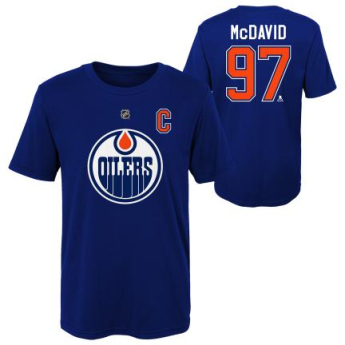 Edmonton Oilers детска тениска Connor McDavid Captains Name and Number navy