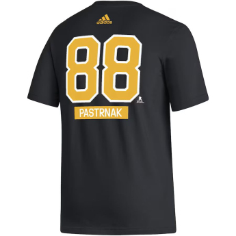 Boston Bruins мъжка тениска #88 David Pastrňák adidas Fresh Name & Number black