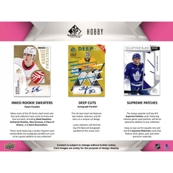 NHL кутии хокей карти NHL 2023-24 Upper Deck SP Game Used Hobby Box