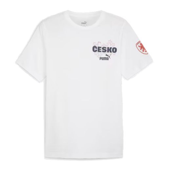 Футболни отбори мъжка тениска Czech republic Ftblicons Tee white