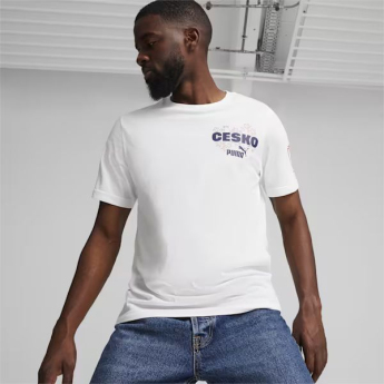 Футболни отбори мъжка тениска Czech republic Ftblicons Tee white