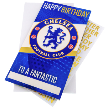 Chelsea FC картичка за рожден ден със стикери Personalised Birthday Card