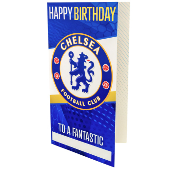 Chelsea FC картичка за рожден ден със стикери Personalised Birthday Card
