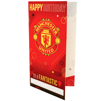 Manchester United картичка за рожден ден със стикери Personalised Birthday Card