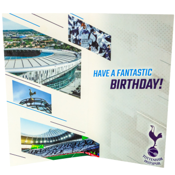 Tottenham Hotspur картичка за рожден ден със стикери Personalised Birthday Card