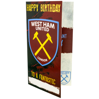 West Ham United картичка за рожден ден Personalised Birthday Card