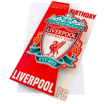 Liverpool FC картичка за рожден ден Crest Birthday Card