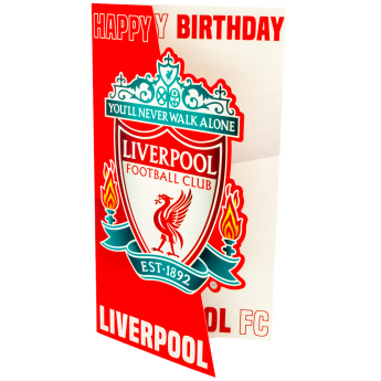 Liverpool FC картичка за рожден ден Crest Birthday Card