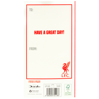 Liverpool FC картичка за рожден ден Crest Birthday Card