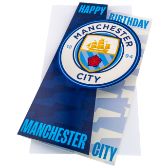 Manchester City картичка за рожден ден Crest Birthday Card