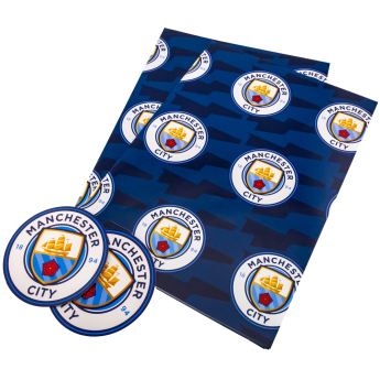 Manchester City опаковъчна хартия Text Gift Wrap