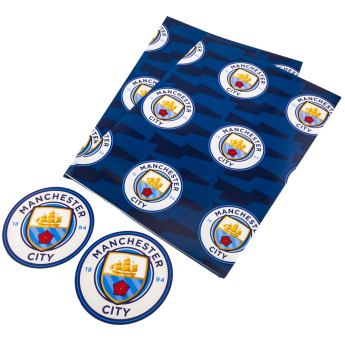 Manchester City опаковъчна хартия Text Gift Wrap