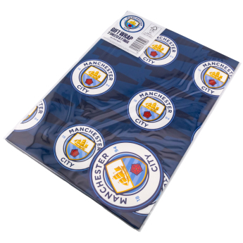 Manchester City опаковъчна хартия Text Gift Wrap