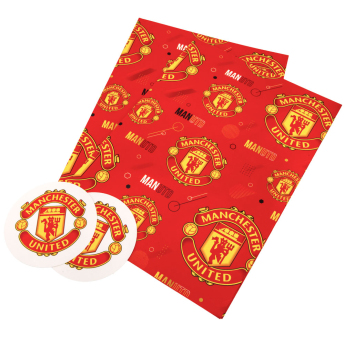 Manchester United опаковъчна хартия Text Gift Wrap