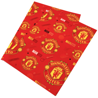 Manchester United опаковъчна хартия Text Gift Wrap