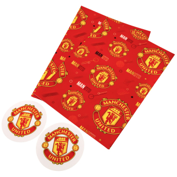 Manchester United опаковъчна хартия Text Gift Wrap