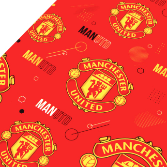 Manchester United опаковъчна хартия Text Gift Wrap