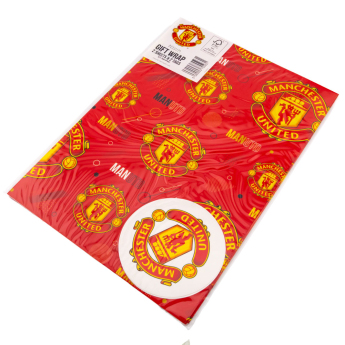 Manchester United опаковъчна хартия Text Gift Wrap