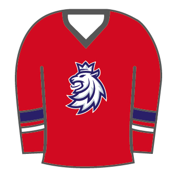 Отбори по хокей значка Czech Republic Red lion jersey