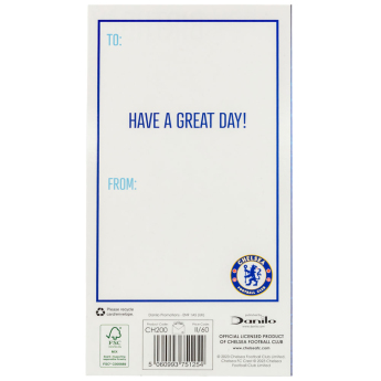 Chelsea FC пожелание Crest Birthday Card