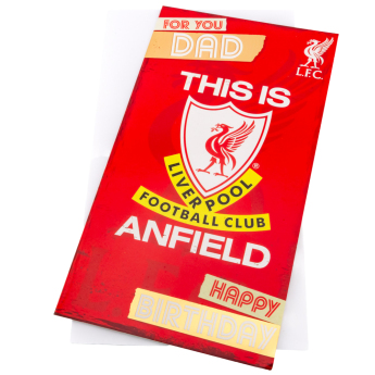 Liverpool FC пожелание Dad Birthday Card