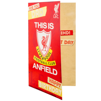 Liverpool FC пожелание Dad Birthday Card