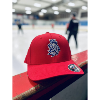 Отбори по хокей баскетболна шапка с козирка Czech republic Wooly red logo lev