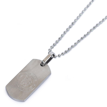Chelsea FC колие с висулка куче Matt Finish Dog Tag & Chain