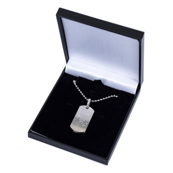 Chelsea FC колие с висулка куче Matt Finish Dog Tag & Chain