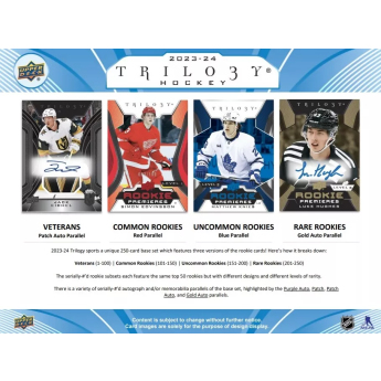 NHL кутии хокей карти NHL 2023-24 Upper Deck Trilogy Hobby Box