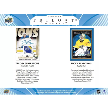 NHL кутии хокей карти NHL 2023-24 Upper Deck Trilogy Hobby Box