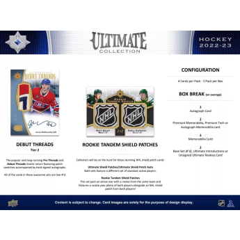 NHL кутии хокей карти NHL 2022-23 Upper Deck Ultimate Hobby Box