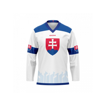 Отбори по хокей хокейна фланелка Slovakia Juraj Slafkovský #20 CCM Hockey fan white
