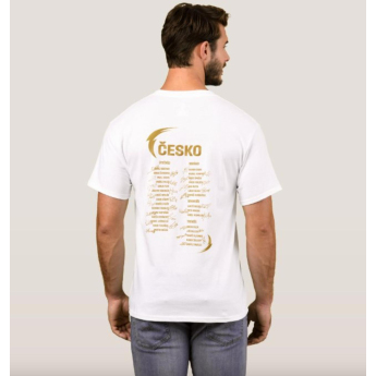 Отбори по хокей мъжка тениска HOŠI DĚKUJEM Ice Hockey World Championship Czechia MS 2024 GOLD EDITION White
