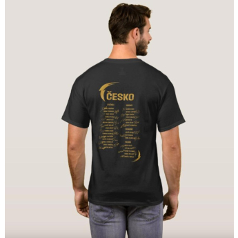 Отбори по хокей мъжка тениска HOŠI DĚKUJEM Ice Hockey World Championship Czechia MS 2024 GOLD EDITION Black