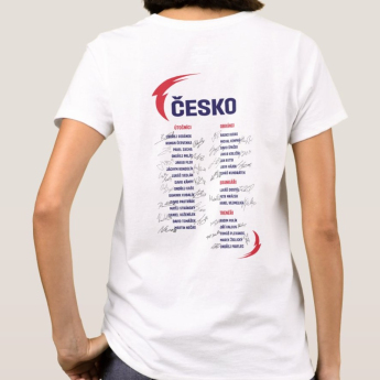 Отбори по хокей дамска тениска Ice Hockey World Championship Czechia MS 2024 White